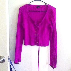 Hot pink belly sweater